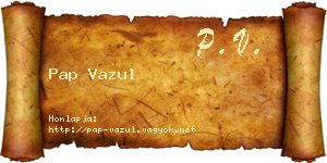 Pap Vazul névjegykártya